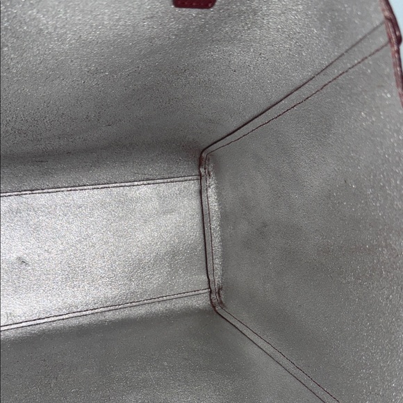 MCM Wandel Burgundy and Silver Reversible Leather Tote - Picture 11 of 16